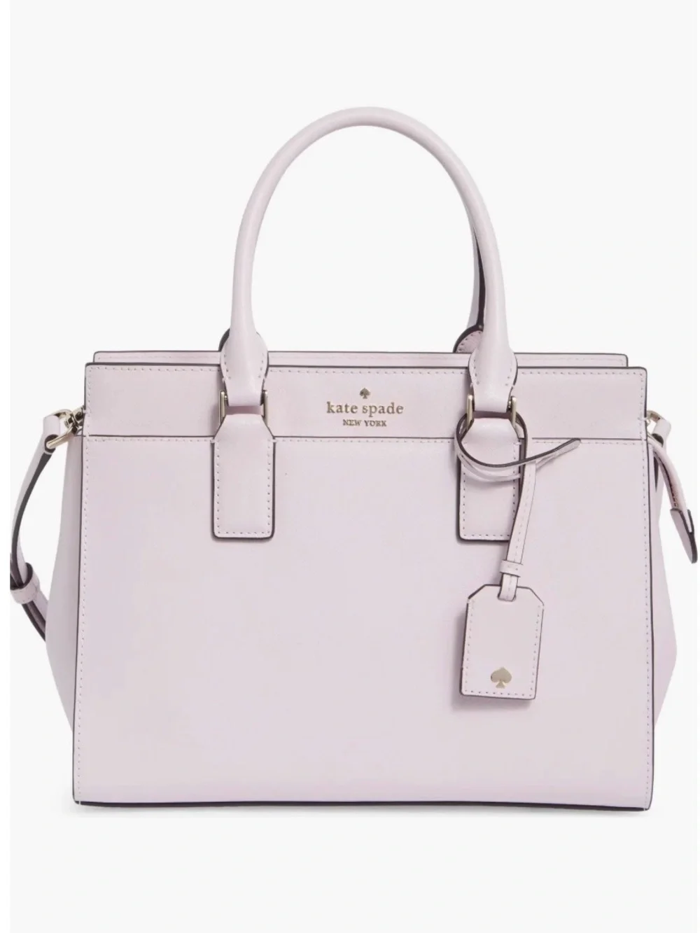 Kate Spade Cameron Medium Leather Satchel Pale Amethyst NWT